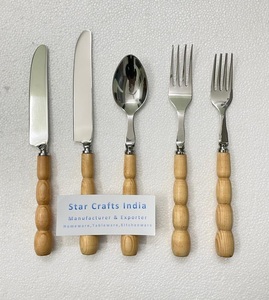 Juego de Cubiertos de Acero Inoxidable de Diseño Tradicional con Incrustaciones de Hueso Natural, Vajilla para Mesa de Comedor para el Hogar y Hoteles - Product Image 4