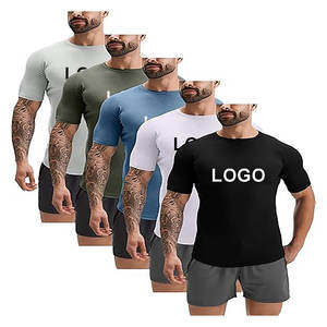 Best Seller Quick Dry Running 100 Polyester T Shirt Custom Gym Training T Shirt Fitness Men <b>Tshirt</b> Slim Fit Breathable - Product Image 2