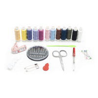 Kit d'accessoires de couture sac fournitures professionnelles fil à coudre couture maison avec fermeture éclair sac en PU