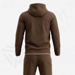 Survêtements en molleton pour hommes très vendus, vêtements de sport athlétiques, sweat à capuche zippé, pantalon de jogging, surdimensionné, deux pièces, vêtements de sport - Product Image 2