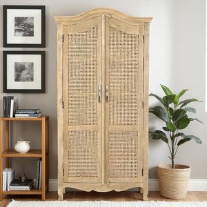 Estantería de madera maciza de mango para cocina, armario de madera maciza multiusos con acabado mate miel para dormitorio, sala de estar, barra de estudio - Product Image 3