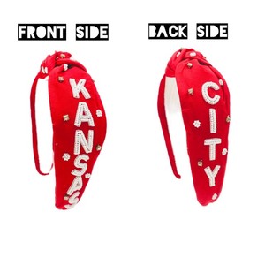 Customized Fashionable Sports Game Day Collection Hand Embellished Beaded Knotted Hair Wrap for <b>Women</b> & Girls Everyday Use - Product Image 5