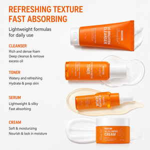 Prix de Gros VC Éclaircissant Blanchissant Vitamine C Soin du Visage Anti-Taches Éclaircissant la Peau Ensemble 4 Pièces Anti-Âge - Product Image 3