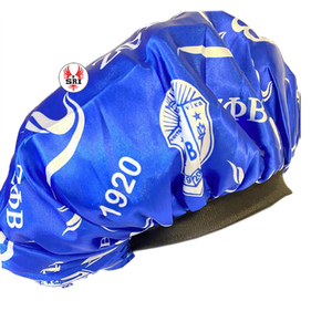 Nuevo Zeta Phi Beta Letras griegas decorativas Sorority Sigma Gamma Rho 2 capas Twill Satin Bonnet - Product Image 2
