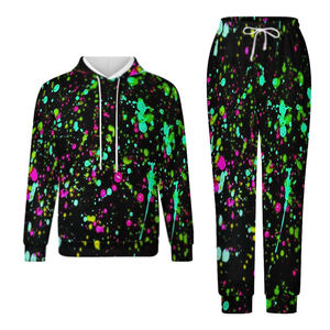 Heat-Transfer Printed Winter Plus Size Velvet Fabric Tracksuit for Men Women Training <b>Jogger</b> <b>Velour</b> Fleece High Quality - Product Image 1