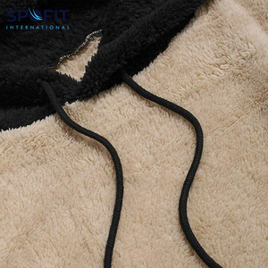 Wholesale <b>Men's</b> <b>Fleece</b> Pullover <b>Hoodie</b> Breathable Solid Color Cotton Warm Customized Logo Winter Oversized Eco-Friendly - Product Image 3