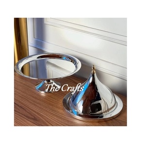Stainless Steel <b>Cake</b> Stand With <b>Dome</b> Premium Quality Round Shape Dessert Server With <b>Dome</b> For Wholesale - Product Image 1
