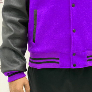 High Quality Customized Street Style <b>Canvas</b> <b>Jacket</b> Stand Collar Front Logo 100% Cotton Letterman Winter Style OEM High Quality - Product Image 6
