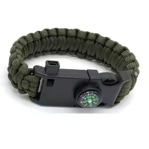 Equipo de Seguridad y Supervivencia, Pulsera de Supervivencia de Paracord de Nailon con Kit de Pesca, Brújula y Silbato, Cumple con la Norma OCC, para Uso en Exteriores - Product Image 1