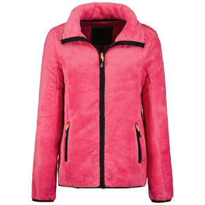 Veste en polaire pour femme sur mesure de haute qualité, coupe ajustée, longueur longue, rembourrage en coton, tissu imprimé, capuche, poche teinte, respirante, tricotée - Product Image 1