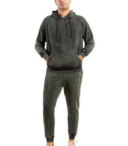 Conjunto Deportivo de Moda 2025, 100% Algodón, para Hombre, Estilo Hip Hop, Chándal de Invierno con Lavado Ácido - Product Image 4