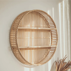 Étagère murale en bambou fabriquée à la main Top Selected Décoration de style bohème unique Salle de bain Respectueux de l'environnement - Product Image 3