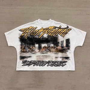 Impression personnalisée Hommes 300Gsm 100% Coton Oversized Boxy Fit O Neck DTG Graphic Streetwear T-shirt Casual Breathable Design - Product Image 1