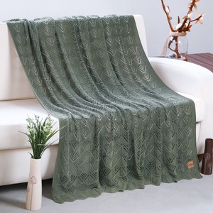 Manta de punto Dalisa Emily para todas las estaciones, suave, ligera y transpirable para cama, sofá, sofá, viaje - Product Image 2