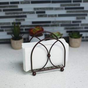 Merveilleux support de tissu de décor de table de conception support debout de serviette de fil métallique de la meilleure qualité par le monde métallique indien - Product Image 6