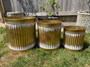 Nouveau décor de jardinière en métal doré galvanisé pour le jardinage intérieur extérieur salon hôtel restaurant balcon centre commercial bureau - Product Image 3