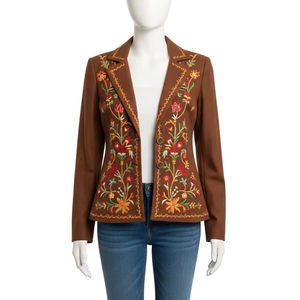 Blazer de Mujer Bordado a Mano, de Poliéster y Algodón, Tela Suave de Primera Calidad, Diseño Elegante, Ropa de Moda, Estilo Casual de Oficina, Pedidos Personalizados - Product Image 1