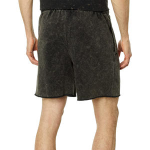 Shorts respirants de lavage à l'acide de produit tendance supérieur pour le dernier short de ceinture de cordon lourd de conception des hommes pour les hommes - Product Image 2