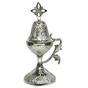 Brûleur à encens tendance, forme personnalisée pour la décoration de table, nouveau style élégant, finition nickel brillant, brûleur à bakhoor - Product Image 1