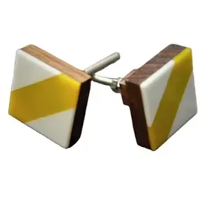 Tiradores de armario de madera con tiradores de cajón decorativos de latón y resina para decoración de muebles, armarios y armarios de FWE - Product Image 2