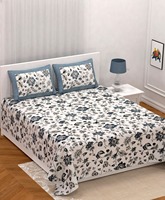 Ensemble de literie personnalisable de luxe botanique classique 10 pièces 100% polyester 400TC Housse de couette à imprimé feuilles Écologique Réversible
