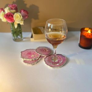 Decorative Epoxy Resin Bohemian Style Eco-Friendly Handmade <b>Drink</b> High End Quality <b>Coaster</b> Designed <b>for</b> Modern Interior Table - Product Image 1