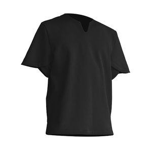 Vente en gros de t-shirts personnalisés simples pour hommes t-shirt à broderie t-shirts surdimensionnés blancs à col en v personnalisés en éponge française - Product Image 3