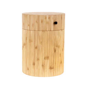 Urne ronde en bois de style européen unique souvenir pour enfants pour animaux de compagnie et bébés cendres funéraires - Product Image 1