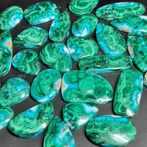 Cabujón de piedra de malaquita de crisocola Natural de grado AAA, hermosa piedra preciosa verde Chatoyant, venta al por mayor del proveedor - Product Image 5