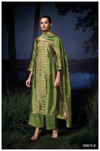 Jacquard de seda tejida de viscosa de primera calidad Salwar Kameez Catálogo completo disponible a precio mayorista colección de ropa de fiesta - Product Image 3