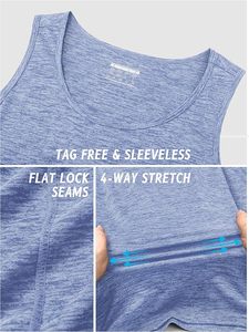 Débardeurs décontractés grande taille pour hommes Chemise d'entraînement en tricot respirante à séchage rapide Gym Performance Athletic Bodybuilding Tee - Product Image 5