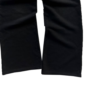 Pantalones de mujer de alta calidad de tela de algodón de pierna ancha de doble cintura - Product Image 4