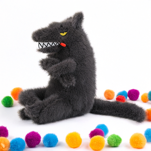 Lemonster grey <span class=keywords><strong>Wolf</strong></span> Anime đồ chơi sang trọng 9.5/24 cm 21/53 cm Polyester chất liệu cotton pp cotton ODM cho bộ sưu tập quà tặng sinh nhật - Product Image 2