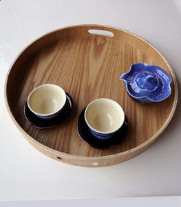 Plateau en bois de bambou naturel écologique, élégant et durable, pour toutes les occasions, cuisine, table basse, petit-déjeuner, dîner, décoration - Product Image 1