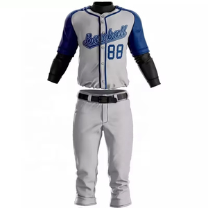 Best Selling Custom Team Wear <b>Baseball</b> Uniform Sets Breathable Moisture Wicking Half Sleeves 100% Polyester High Quality - Product Image 5