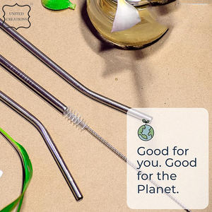 Eco-Friendly Reusable Stainless Steel Drinking Straw Silver Metal Box Packing <b>Bar</b> Accessories - Product Image 6