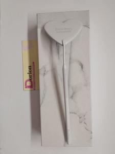 Miroir en acier inoxydable en forme de coeur noir et blanc Outil d'inspection des cils durable de marque privée Miroirs à cils - Product Image 4