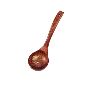 Eco Friendly Wooden Ladle Natural Soup Spoon for Kitchen and Food Preparation - Product Image 4
