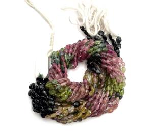 Cuentas facetadas de piedras preciosas de turmalina múltiple Natural, hebra de cuentas de piedras preciosas para la fabricación de joyas, cuentas facetadas de turmalina múltiple - Product Image 6