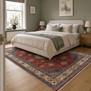 Netline Home Heritage Medallion Crimson Red Traditional <b>Washable</b> <b>Rug</b> - Product Image 6