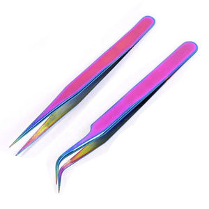 Pince à épiler de beauté pour cils de toutes les couleurs en acier inoxydable de haute qualité - Product Image 1