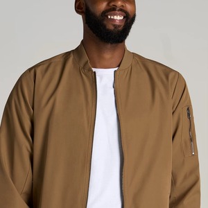 <b>Zip</b>-<b>up</b> Winter Bomber <b>Jacket</b> For Men Baseball Style Windproof Nylon Material Men's <b>Jackets</b> OEM Service Custom Logo Unisex - Product Image 4