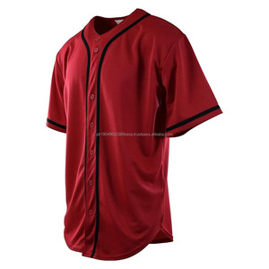 Nueva camiseta de béisbol Lisa Diseño personalizado Hombres Camiseta de béisbol en blanco Venta al por mayor Camisetas de béisbol - Product Image 2