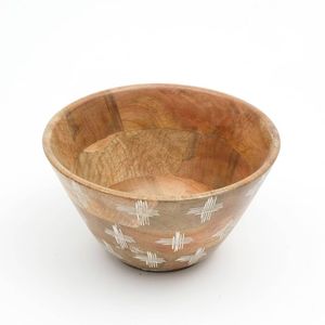 Handcrafted Whitewashed <b>Mango</b> <b>Wood</b> Pedestal <b>Bowl</b> Unique Home Decor Item Elegant Serving <b>Bowl</b> with Classic Pedestal - Product Image 3