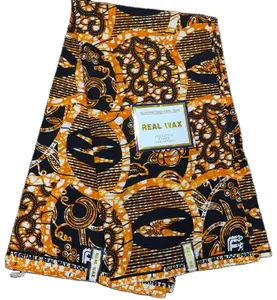 100% pamuk orijinal gerçek balmumu Ankara kumaş 2023 afrika baskı kumaş elbise doku afrika kumaş 6 metre