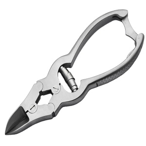 Cortaúñas Profesional Ecológico de Acero al Carbono Negro para Manicura y Pedicura, Cuchilla Curva, Apertura de Mandíbula Ancha, para Uñas Gruesas - Product Image 1