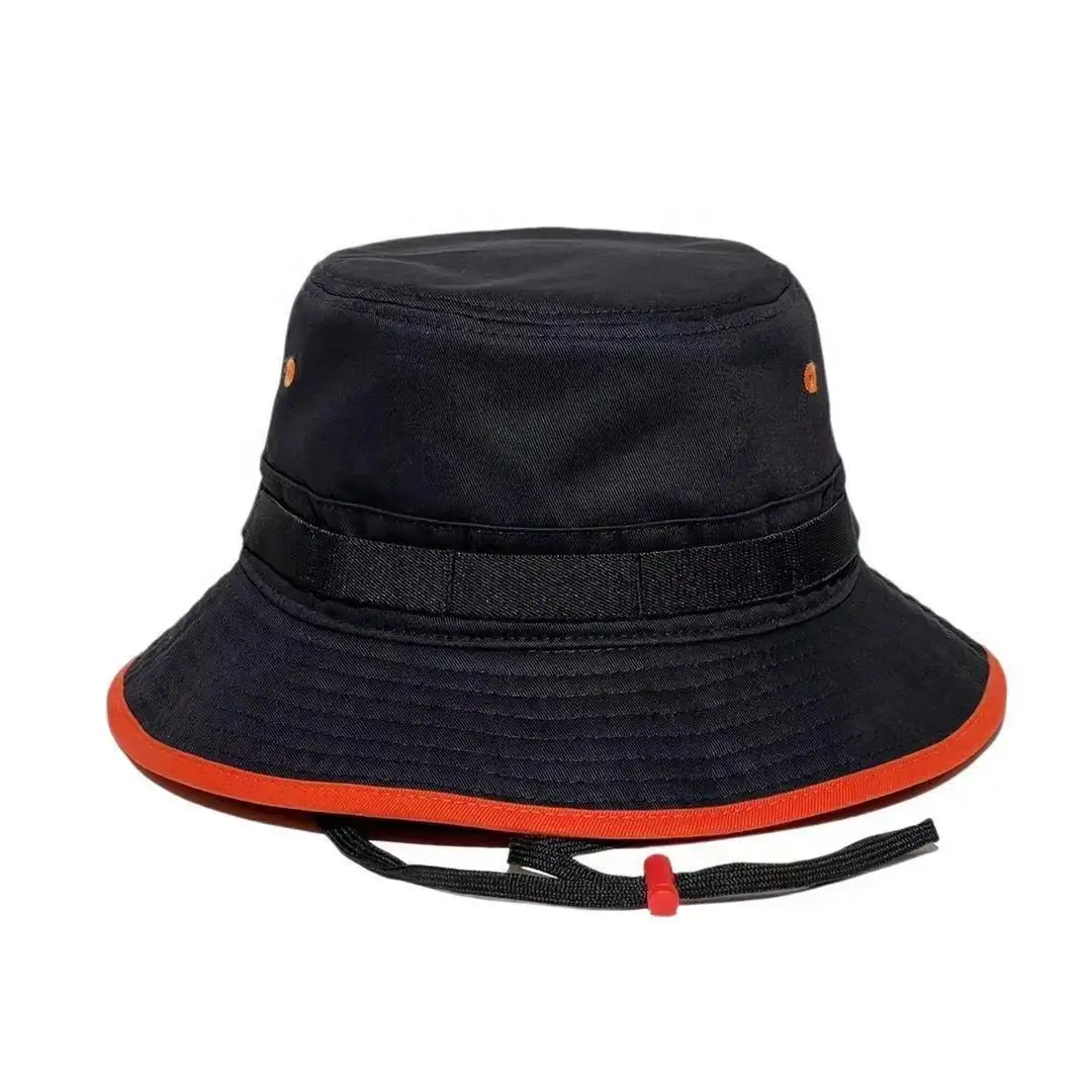Hersteller Großhandel Atmungsaktive Angel hüte mit breiter Krempe mit Stickerei Logo Custom Bucket Hat