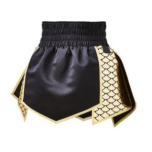 Pantalones cortos de lucha de calle de alta calidad OEM para MMA Kick Boxing Muay Thai fábrica de artes marciales al por mayor de talla grande patrón sólido - Product Image 4