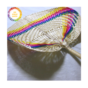 Ventilador de mano de bambú, ventilador plegable personalizado con bambú y hoja de palma de Vietnam para fiestas, eventos y uso diario de refrigeración, venta al por mayor - Product Image 1