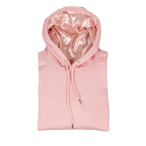 Sudadera con capucha de talla grande antiarrugas con forro de satén y forro de algodón 100% personalizada al por mayor para hombres - Product Image 4